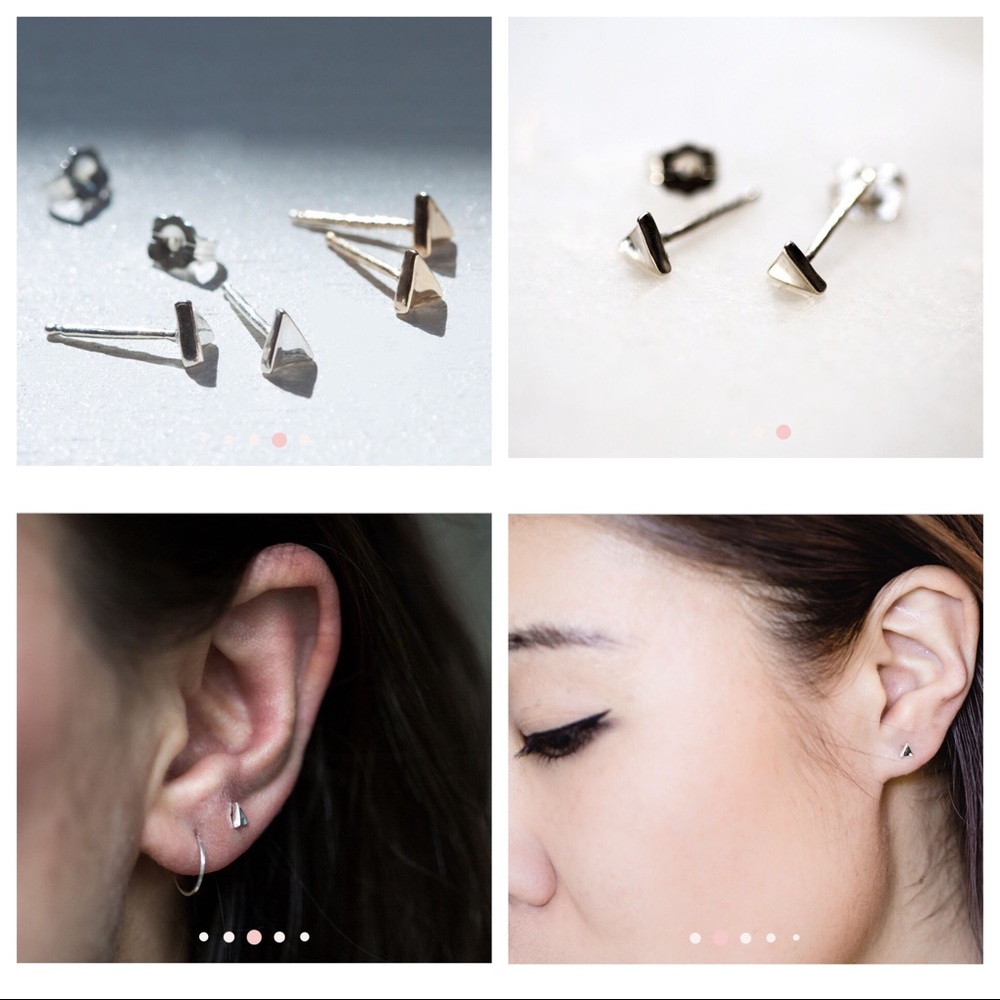 Silver stud earrings from CatbirdNYC
